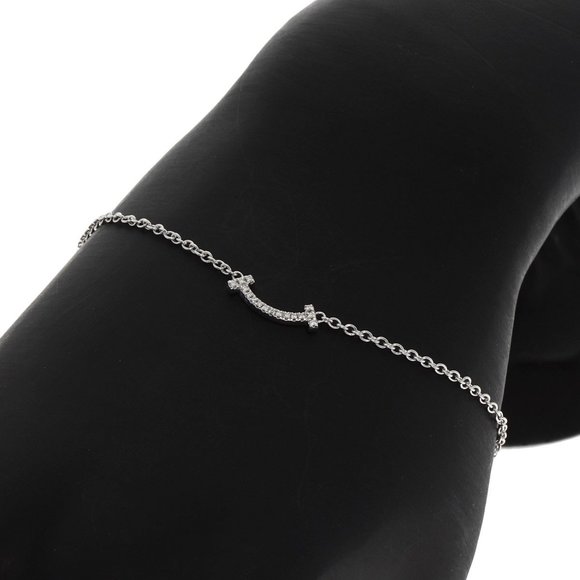 TIFFANY & CO. White Gold Diamond Charm Bracelet - Picture 5 of 6